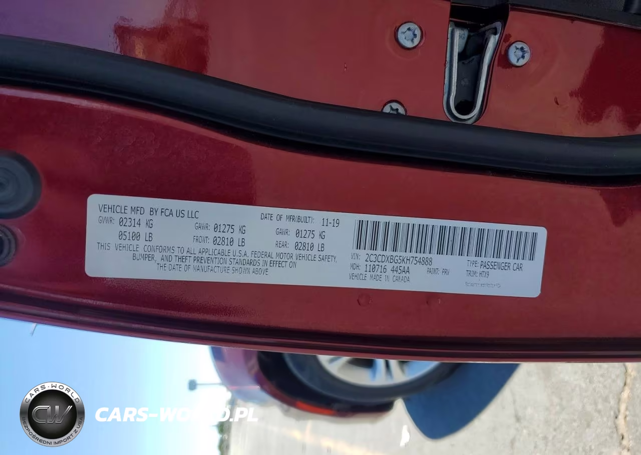 2019 Dodge Charger Sxt VIN:2C3CDXBG5KH754888 - 12