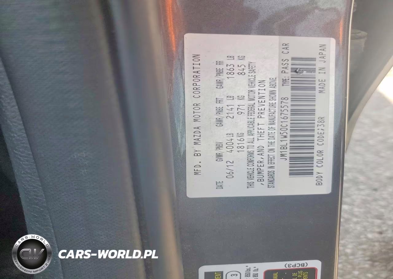 2012 Mazda 3 S VIN:JM1BL1W50C1675578 - 12