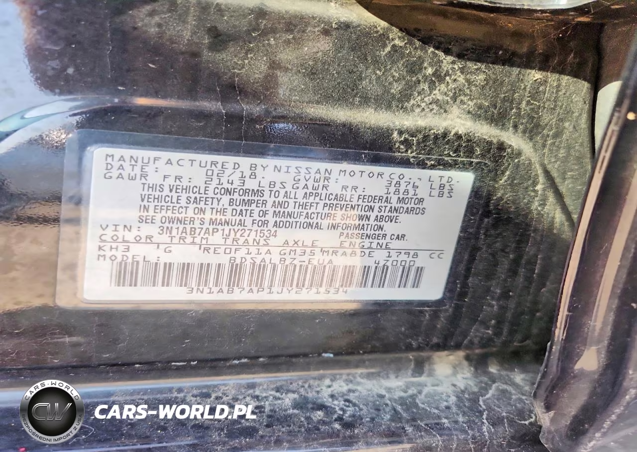 2018 Nissan Sentra S VIN:3N1AB7AP1JY271534 - 12