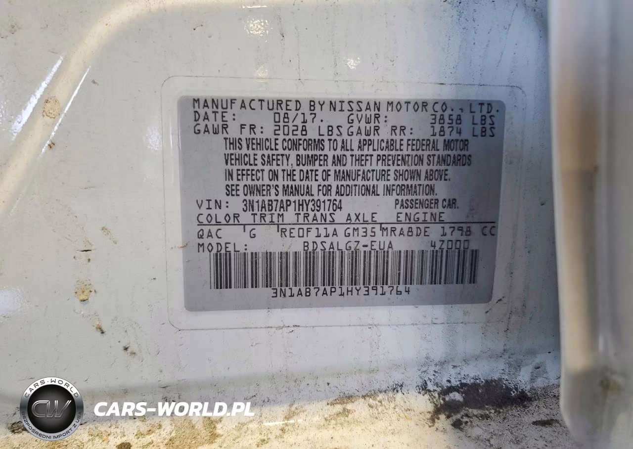 2017 Nissan Sentra Sl VIN:3N1AB7AP1HY391764 - 12