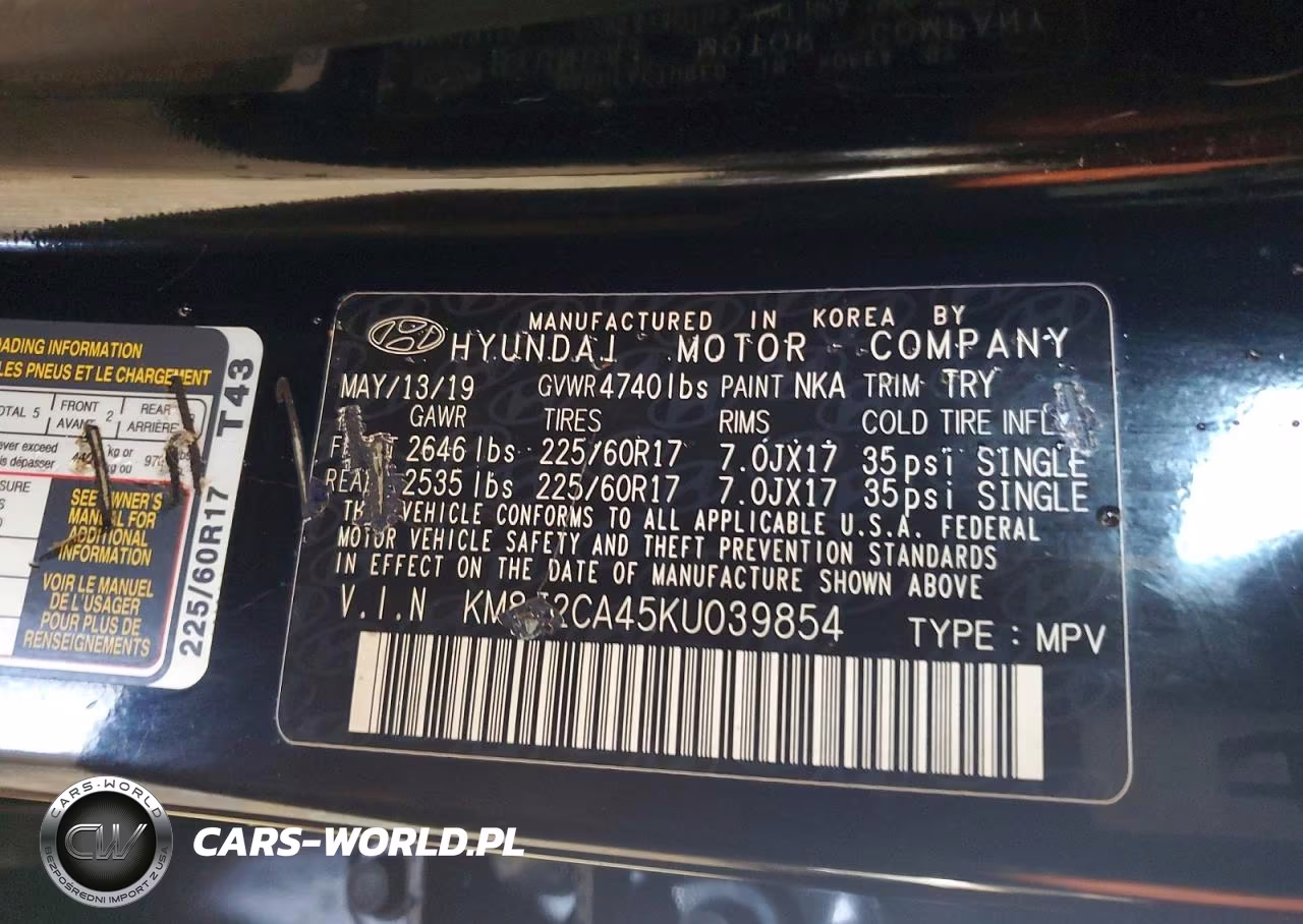 2019 Hyundai Tucson Se VIN:KM8J2CA45KU039854 - 14