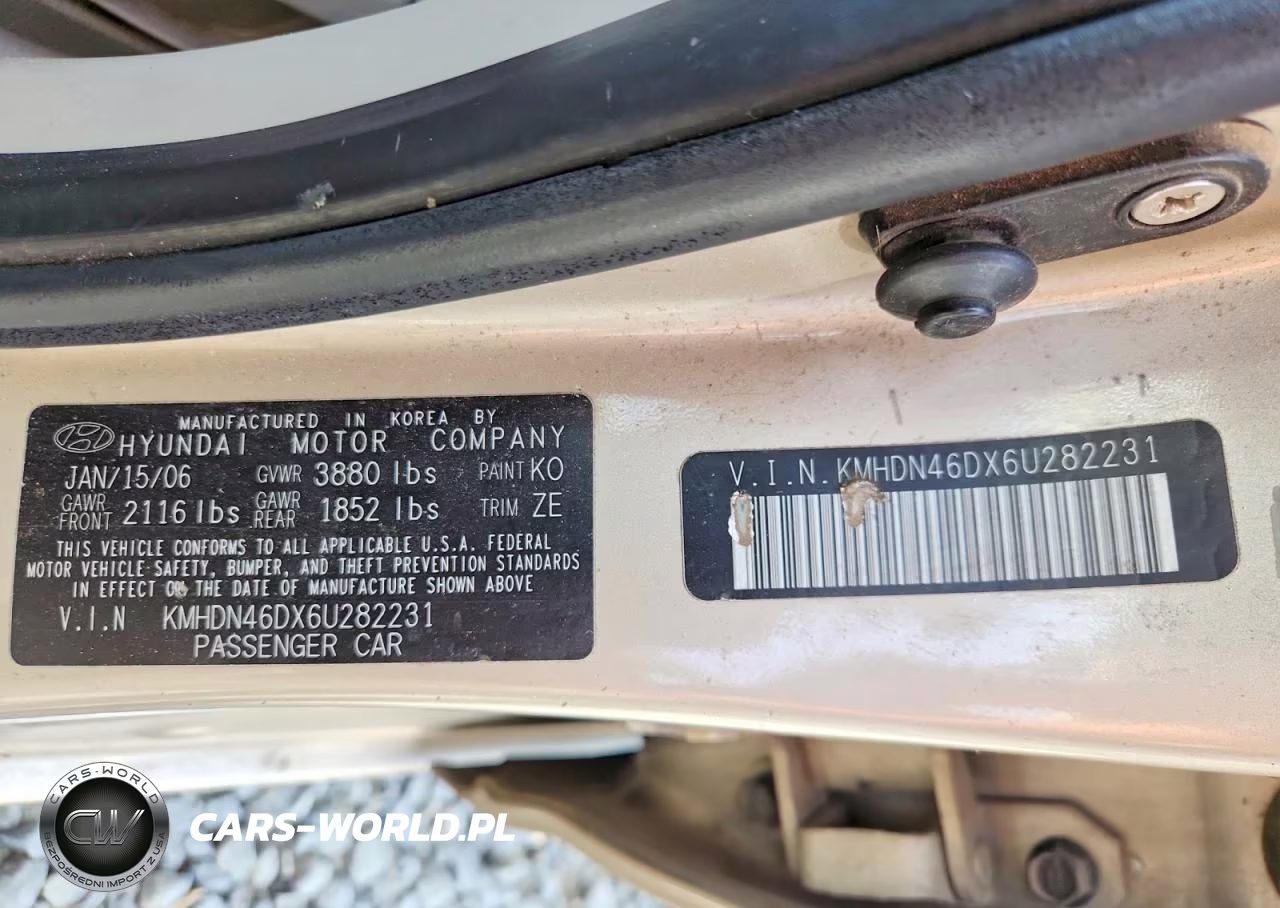 2006 Hyundai Elantra Gls VIN:KMHDN46DX6U282231 - 13