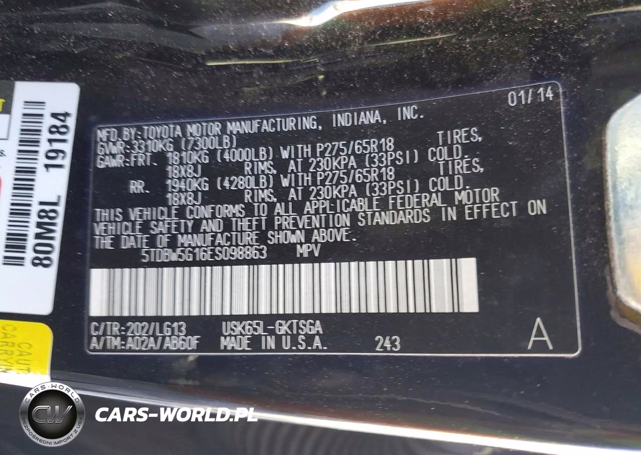 2014 Toyota Sequoia Sr5 VIN:5TDBW5G16ES098863 - 13