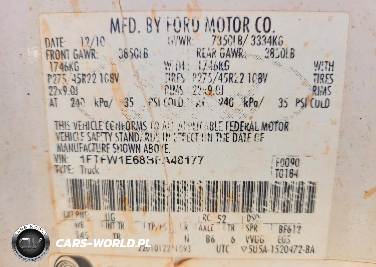 2011 Ford F150 Supercrew VIN:1FTFW1E68BFA48177 - 12