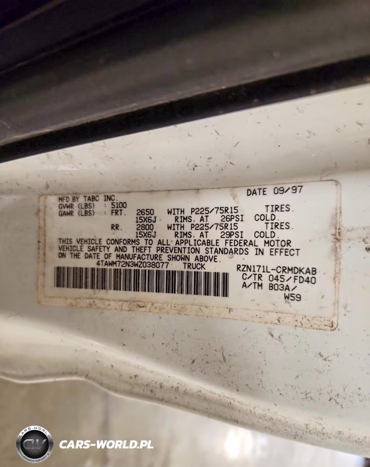 1998 Toyota Tacoma Xtracab VIN:4TAWM72N3WZ038077 - 12