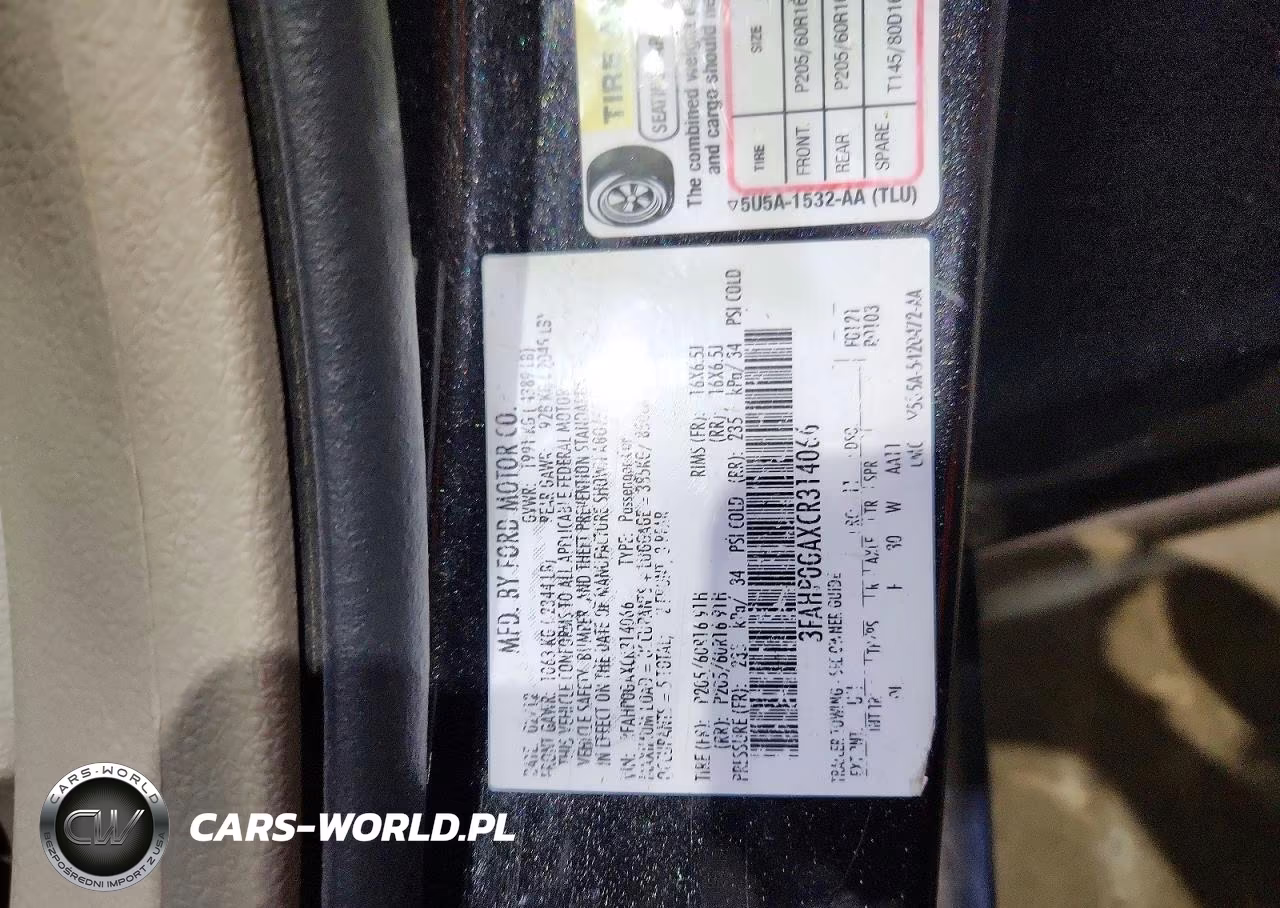 2012 Ford Fusion S VIN:3FAHP0GAXCR314066 - 13