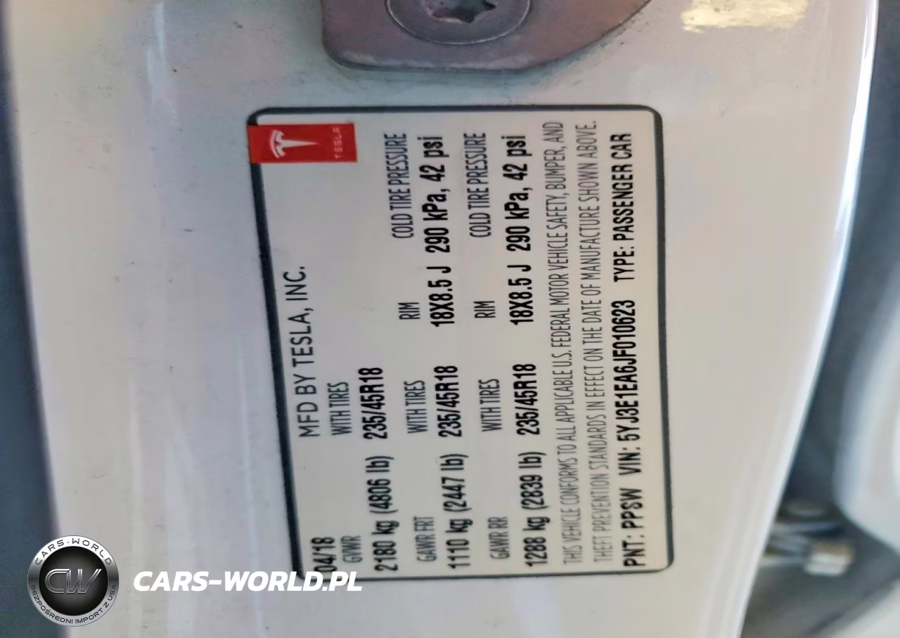 2018 Tesla Model 3 VIN:5YJ3E1EA6JF010623 - 12