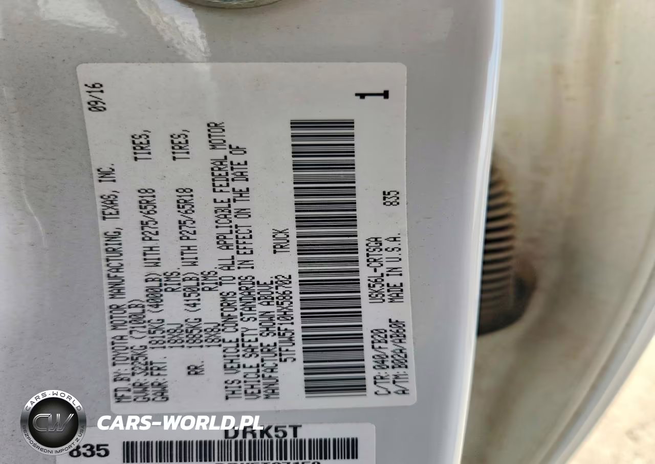2017 Toyota Tundra Sr5 VIN:5TFUW5F10HX586702 - 13