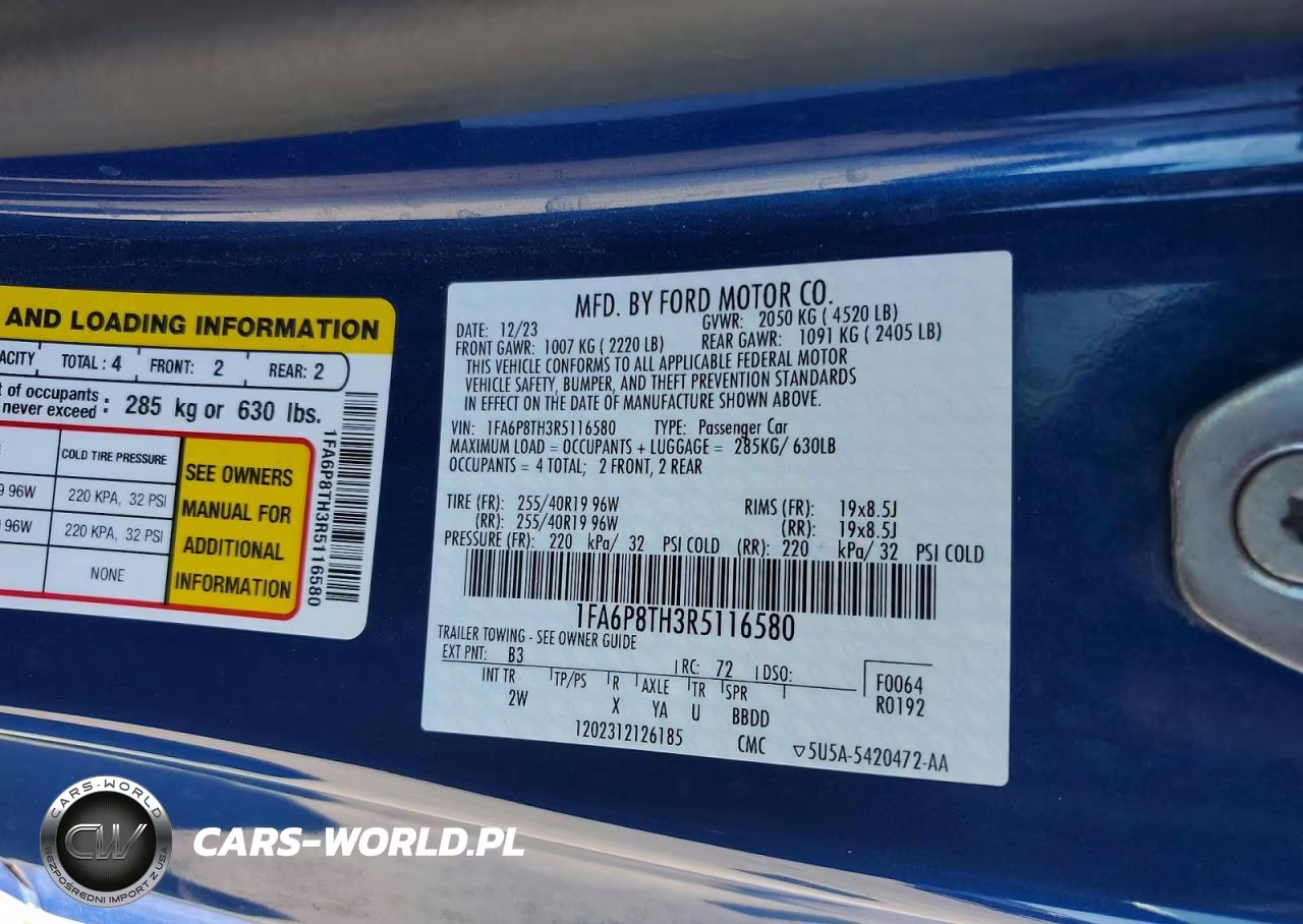 2024 Ford Mustang VIN:1FA6P8TH3R5116580 - 13