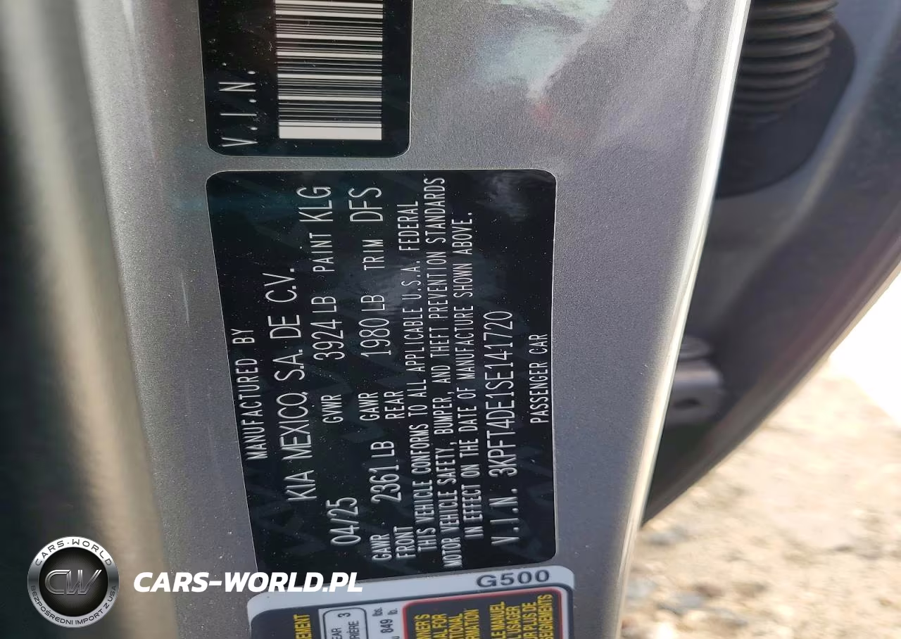 2025 Kia K4 Lxs VIN:3KPFT4DE1SE141720 - 12