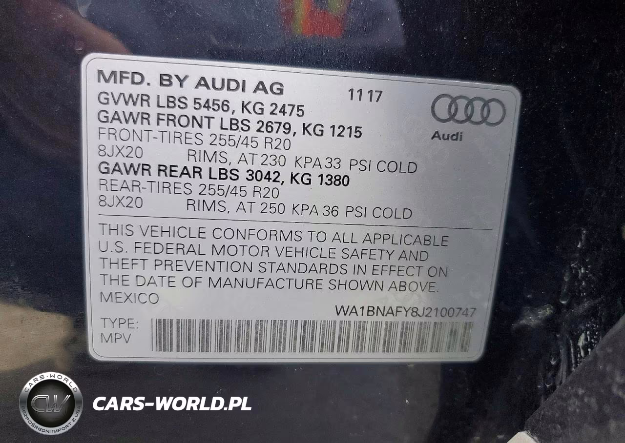 2018 Audi Q5 Premium Plus VIN:WA1BNAFY8J2100747 - 12