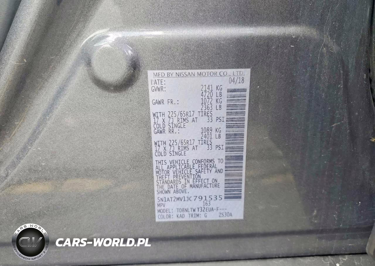 2018 Nissan Rogue Sv VIN:5N1AT2MV1JC791535 - 13