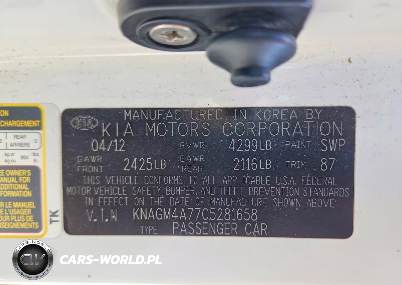 2012 Kia Optima Lx VIN:KNAGM4A77C5281658 - 13