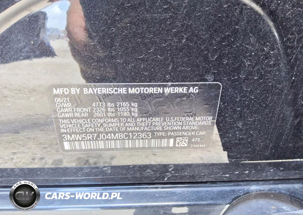 2021 BMW 330Xi VIN:3MW5R7J04M8C12363 - 12