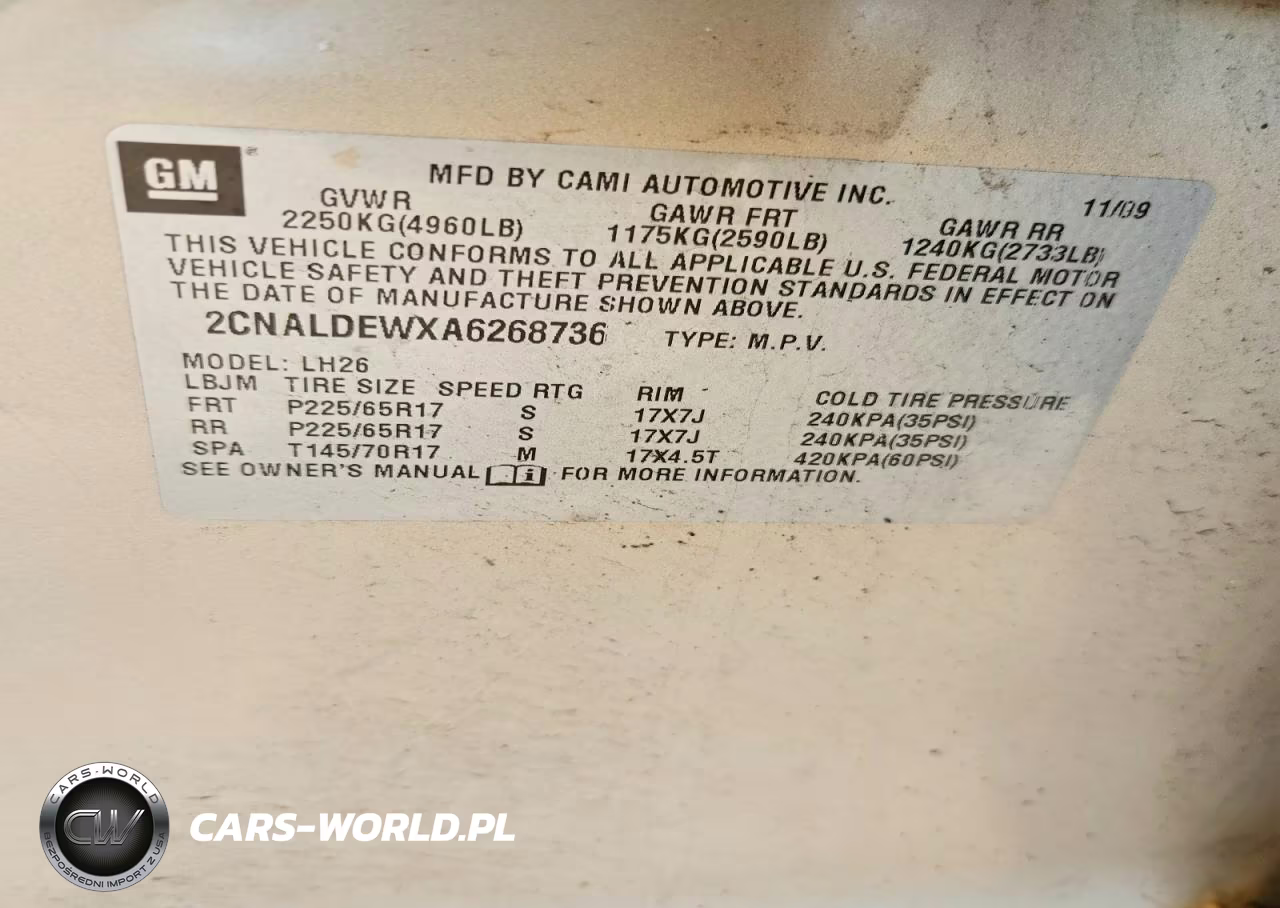 2010 Chevrolet Equinox Lt VIN:2CNALDEWXA6268736 - 13