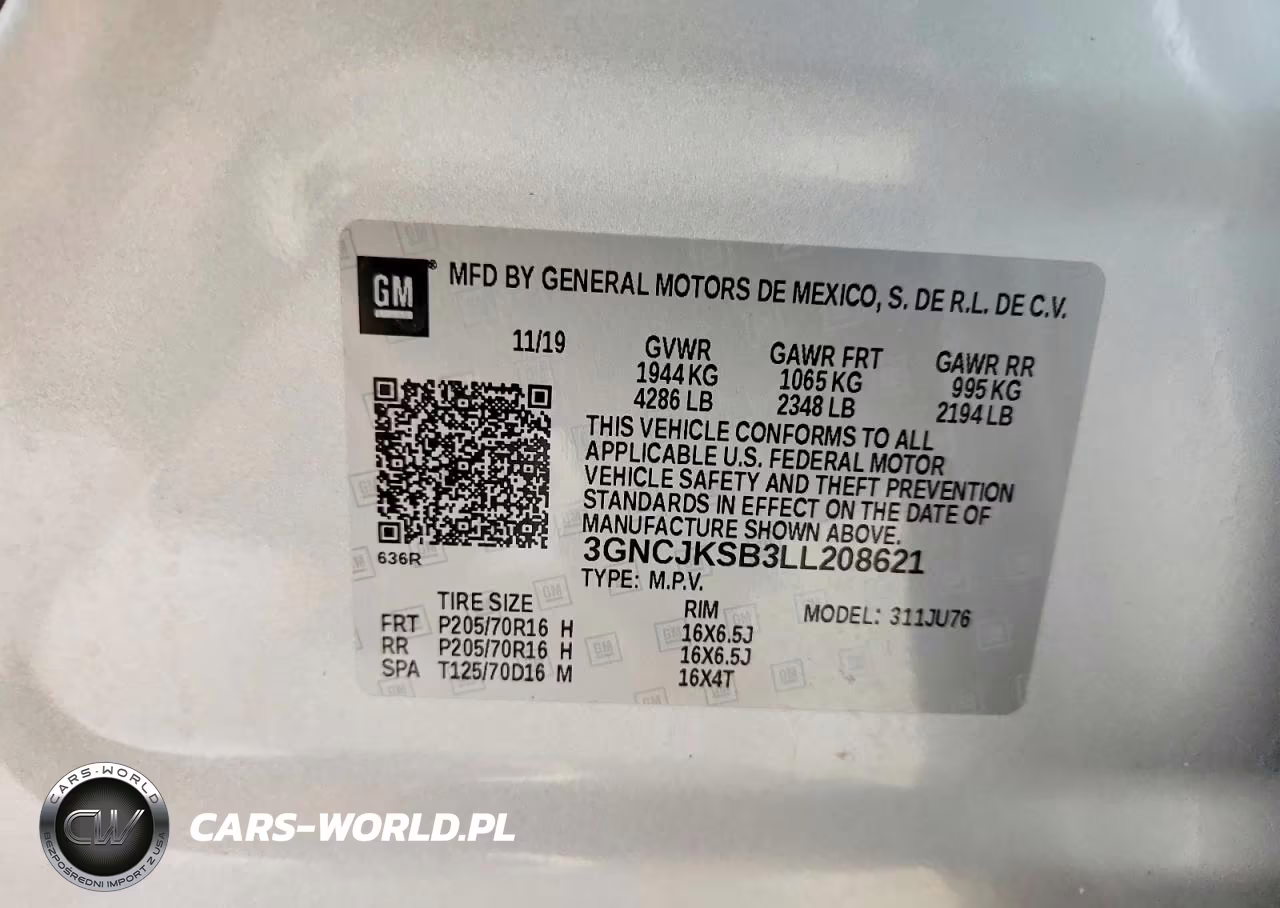 2020 Chevrolet Trax Ls VIN:3GNCJKSB3LL208621 - 13