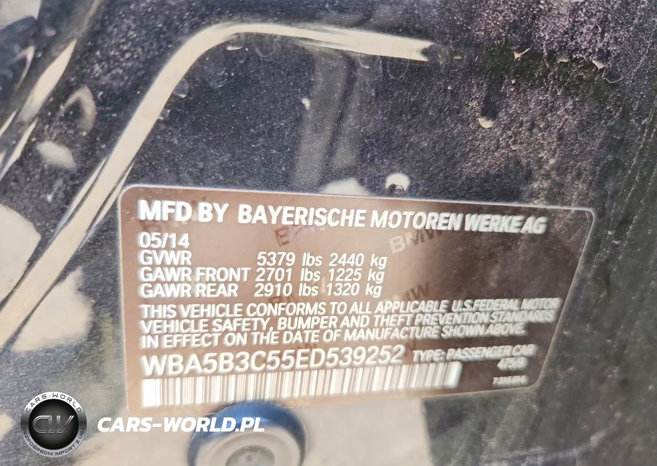 2014 BMW 535 Xi VIN:WBA5B3C55ED539252 - 13