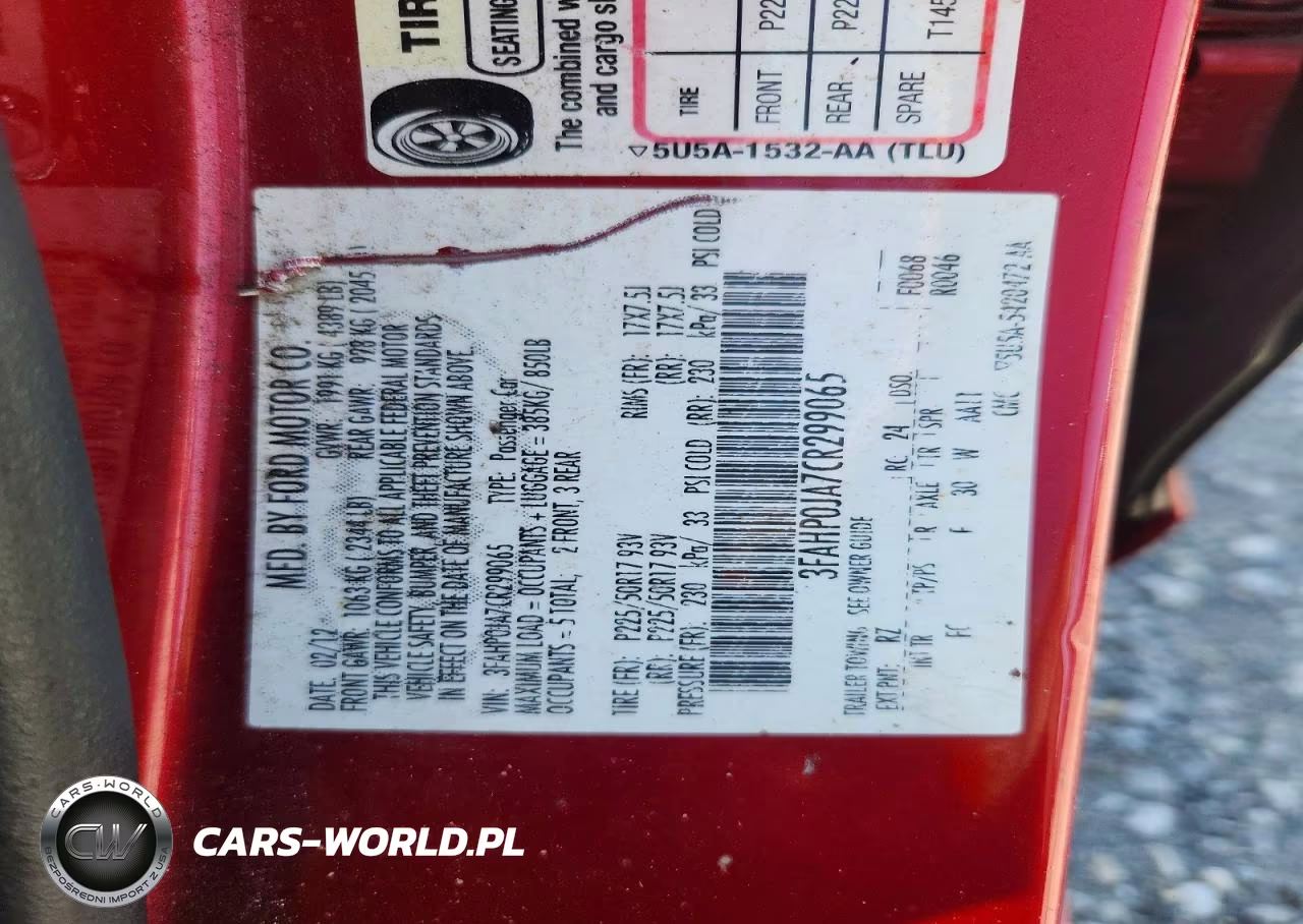 2012 Ford Fusion Sel VIN:3FAHP0JA7CR299065 - 12