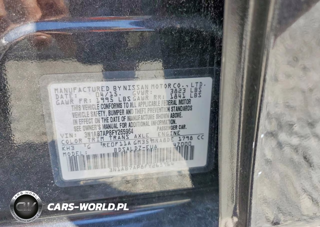 2015 Nissan Sentra Sv VIN:3N1AB7AP8FY265964 - 13