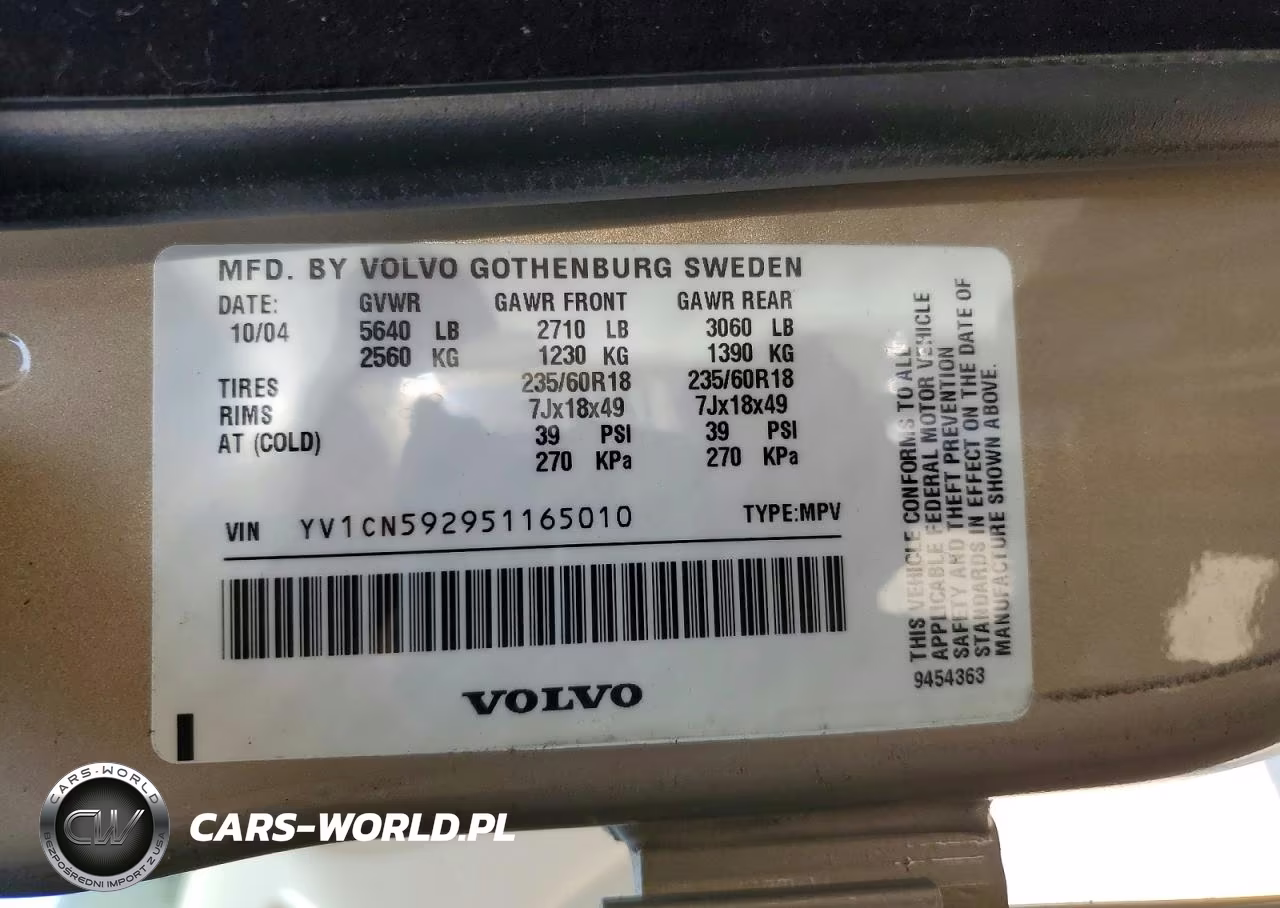 2005 Volvo Xc90 VIN:YV1CN592951165010 - 14