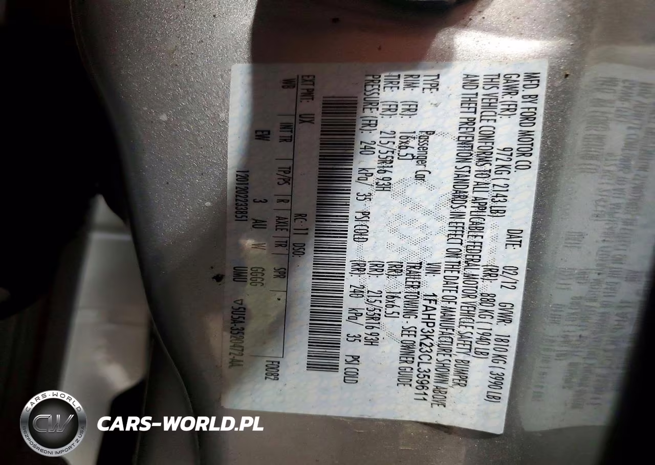 2012 Ford Focus Se VIN:1FAHP3K23CL359611 - 12