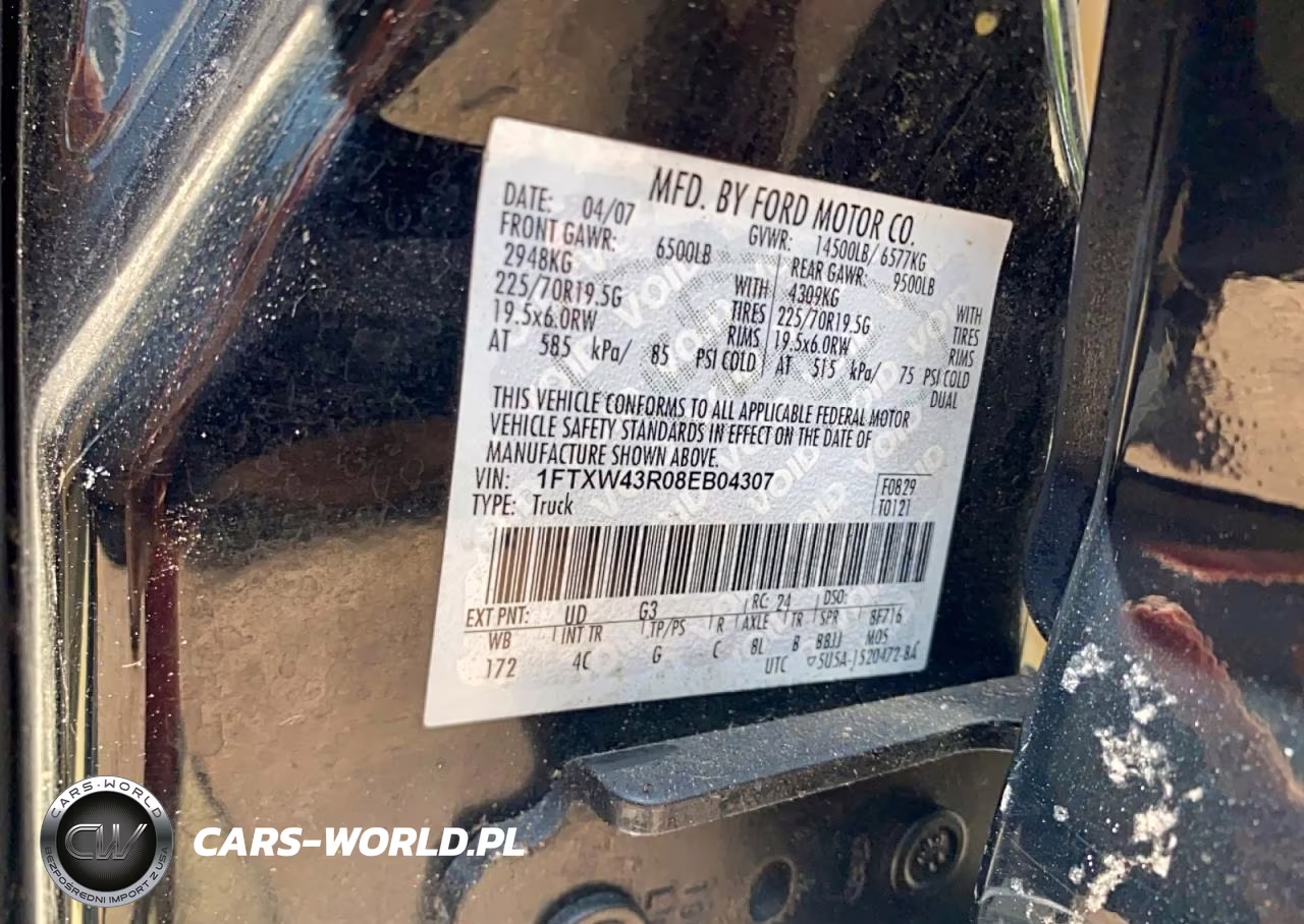 2008 Ford F450 Super Duty VIN:1FTXW43R08EB04307 - 10