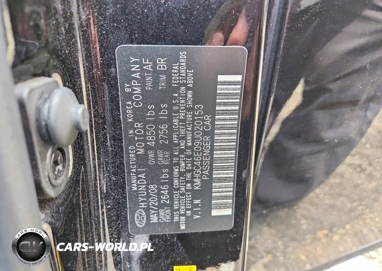 2009 Hyundai Genesis 3.8L VIN:KMHGC46E09U020153 - 12