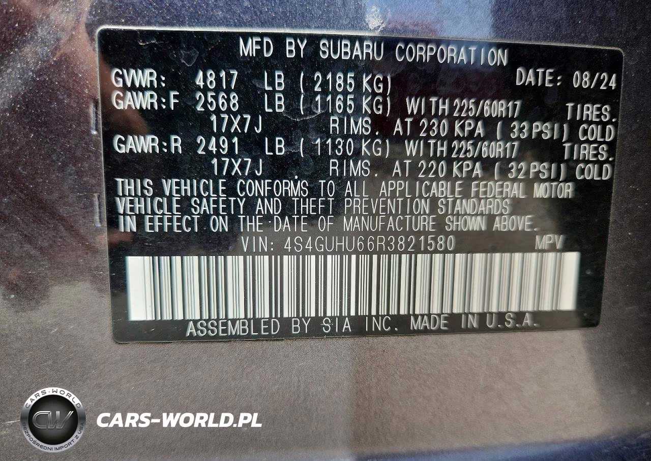 2024 Subaru Crosstrek Wilderness VIN:4S4GUHU66R3821580 - 13