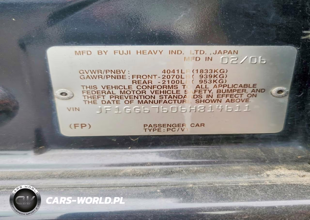 2006 Subaru Impreza 2.5I Sports Wagon VIN:JF1GG67606H814611 - 12