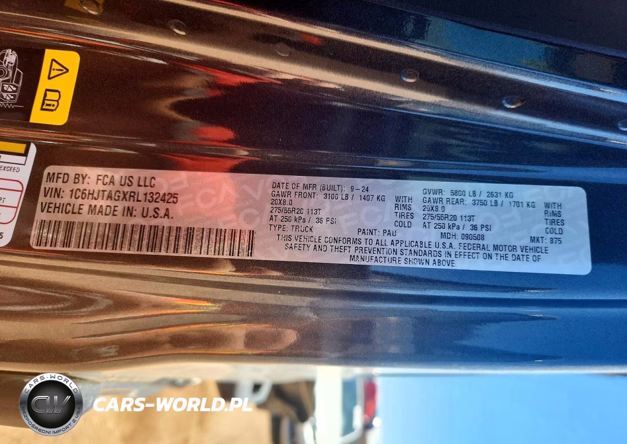 2024 Jeep Gladiator Sport VIN:1C6HJTAGXRL132425 - 12