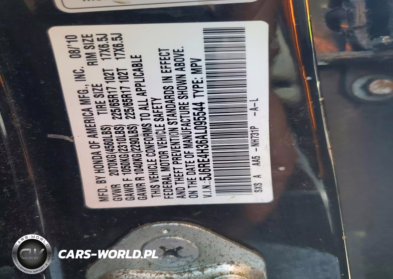 2010 Honda Cr-V Lx VIN:5J6RE4H36AL095544 - 13