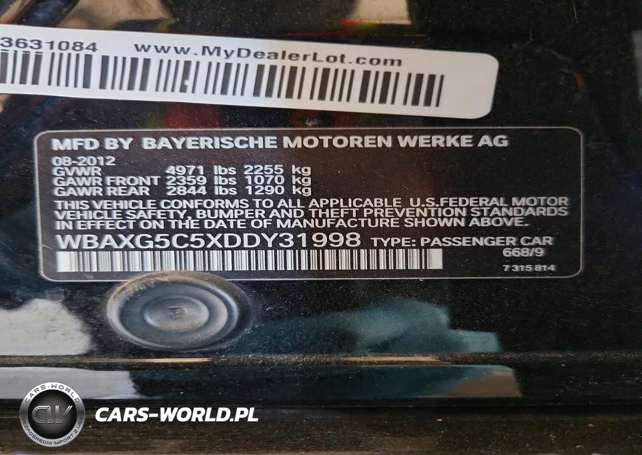 2013 BMW 528 I VIN:WBAXG5C5XDDY31998 - 13