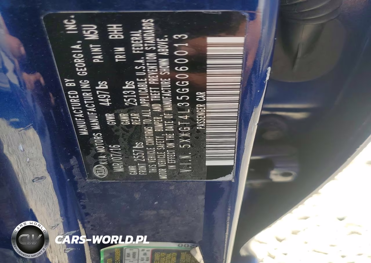 2016 Kia Optima Lx VIN:5XXGT4L35GG060013 - 12