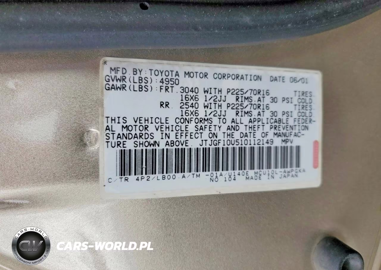 2001 Lexus Rx 300 VIN:JTJGF10U510112149 - 14