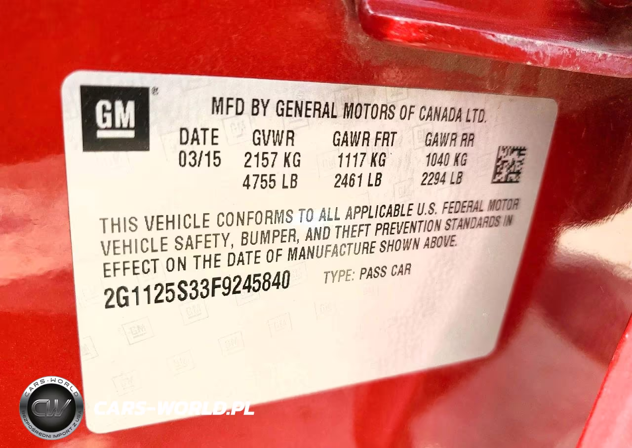 2015 Chevrolet Impala Lt VIN:2G1125S33F9245840 - 12