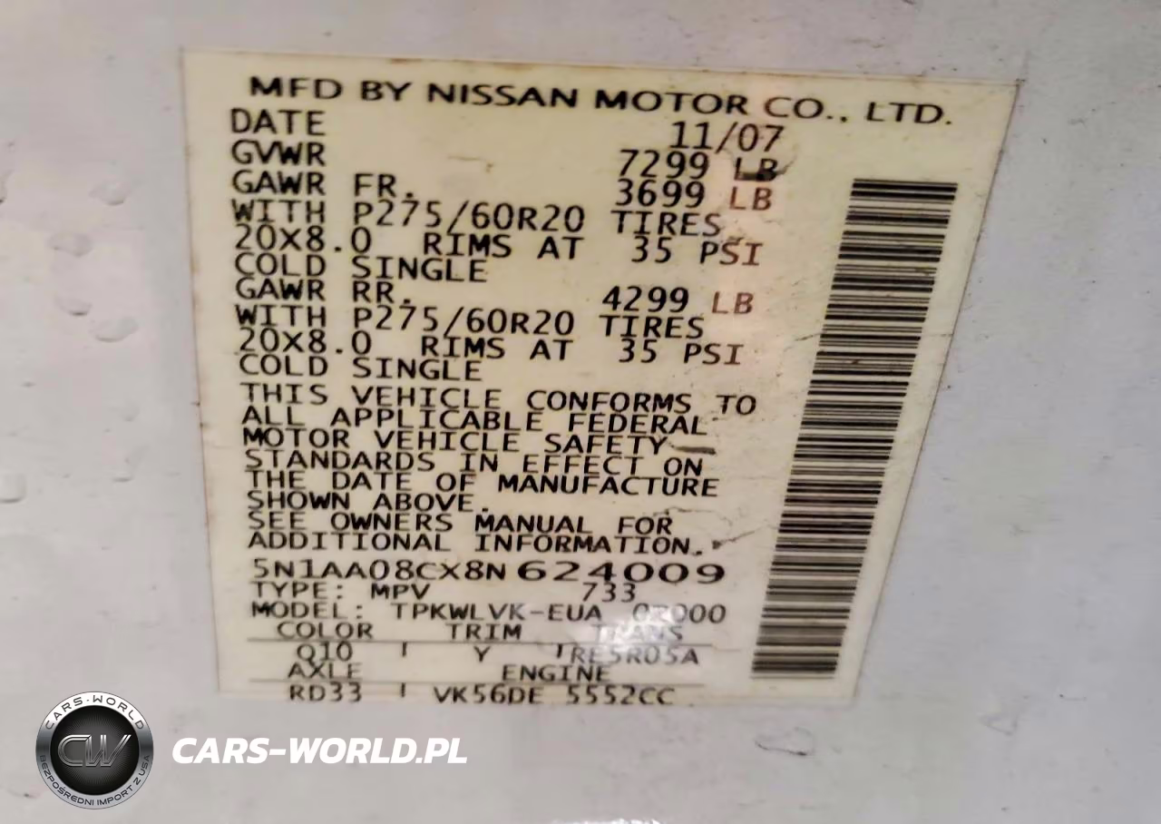 2008 Nissan Armada Se VIN:5N1AA08CX8N624009 - 13