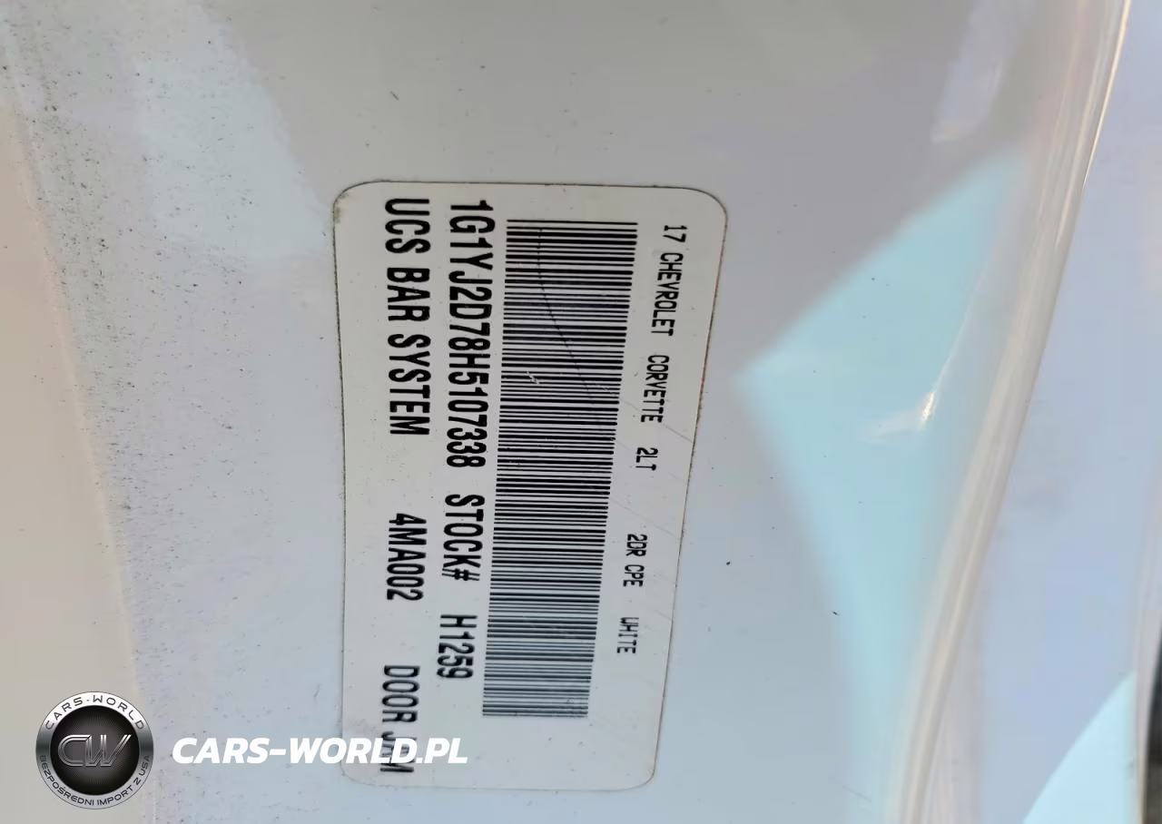 2017 Chevrolet Corvette Stingray Z51 2Lt VIN:1G1YJ2D78H5107338 - 12
