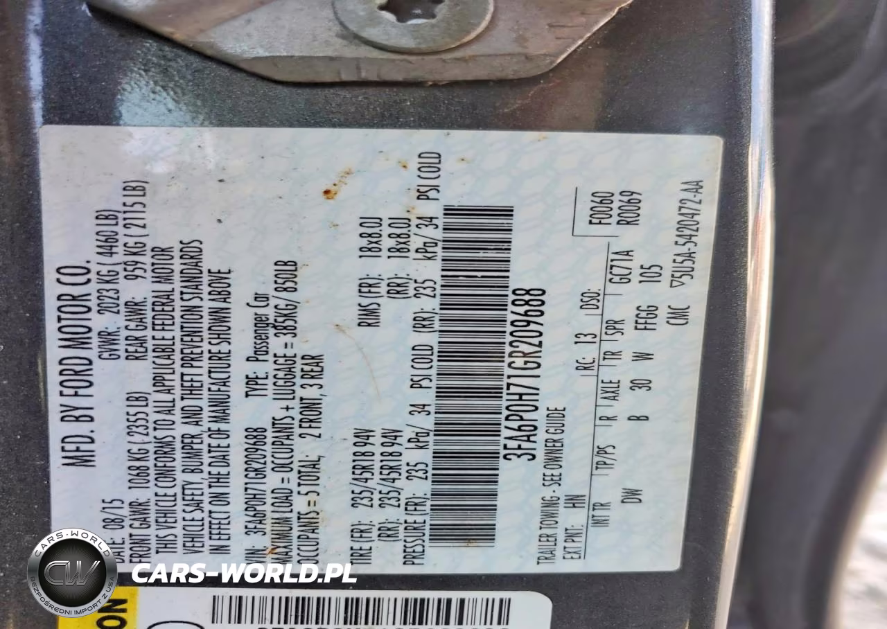 2016 Ford Fusion Se VIN:3FA6P0H71GR209688 - 12