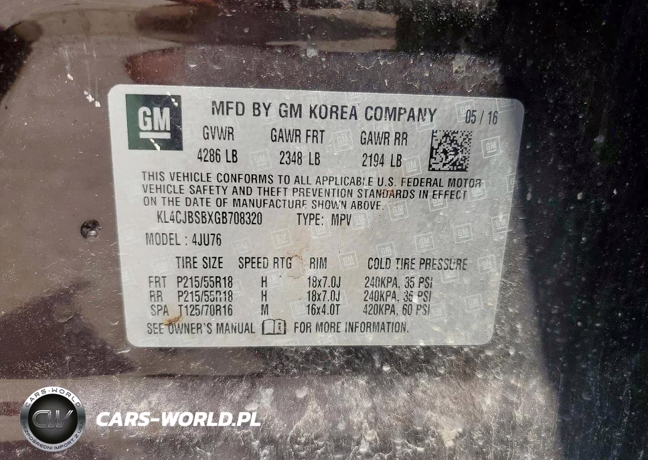 2016 Buick Encore Convenience Group VIN:KL4CJBSBXGB708320 - 13