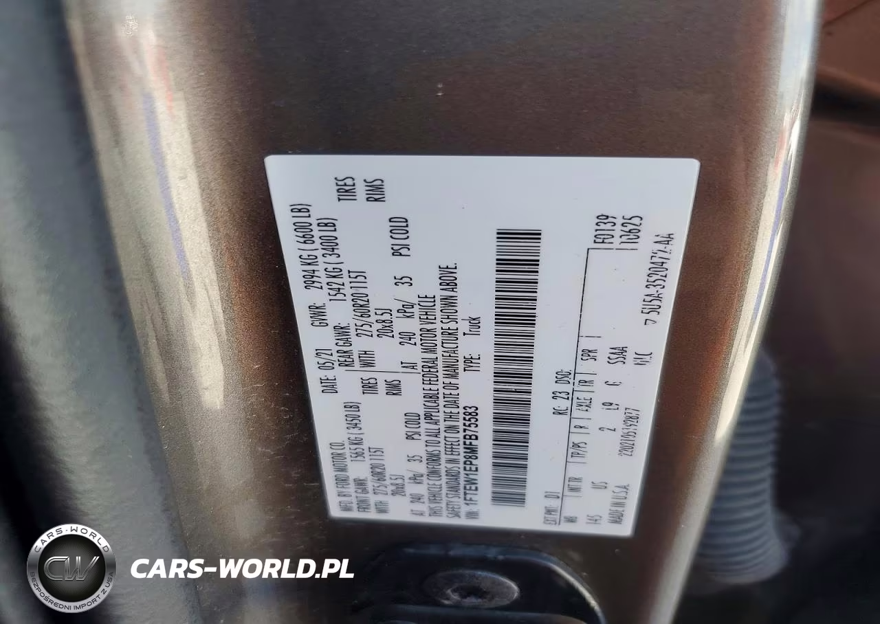 2021 Ford F150 Supercrew VIN:1FTEW1EP8MFB75583 - 12
