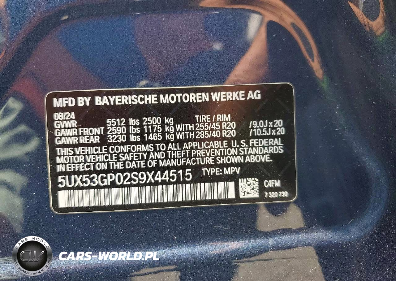 2025 BMW X3 30 xDrive VIN:5UX53GP02S9X44515 - 13