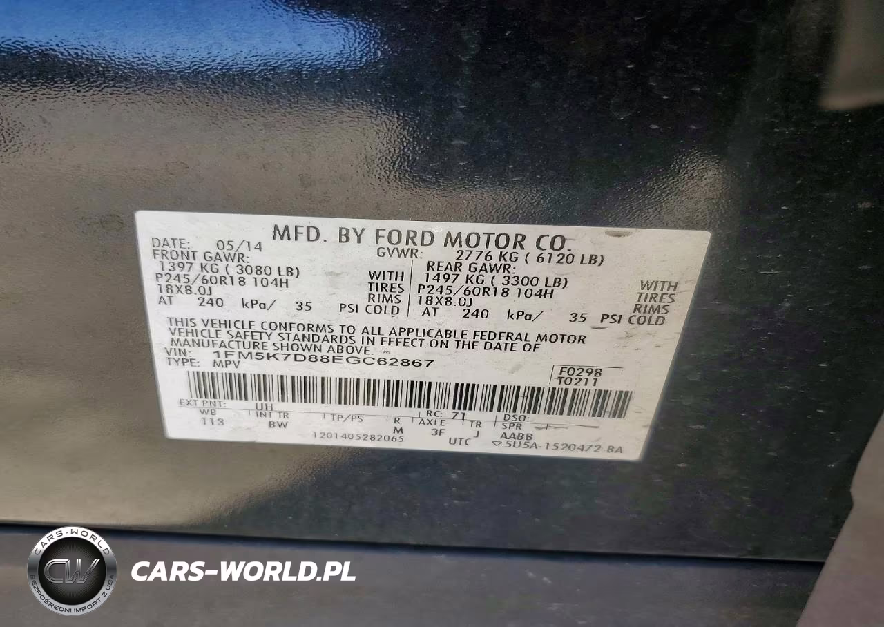 2014 Ford Explorer Xlt VIN:1FM5K7D88EGC62867 - 12