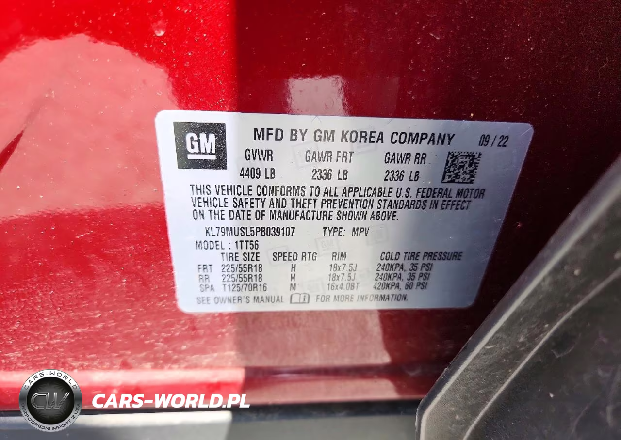2023 Chevrolet Trailblazer Rs VIN:KL79MUSL5PB039107 - 13