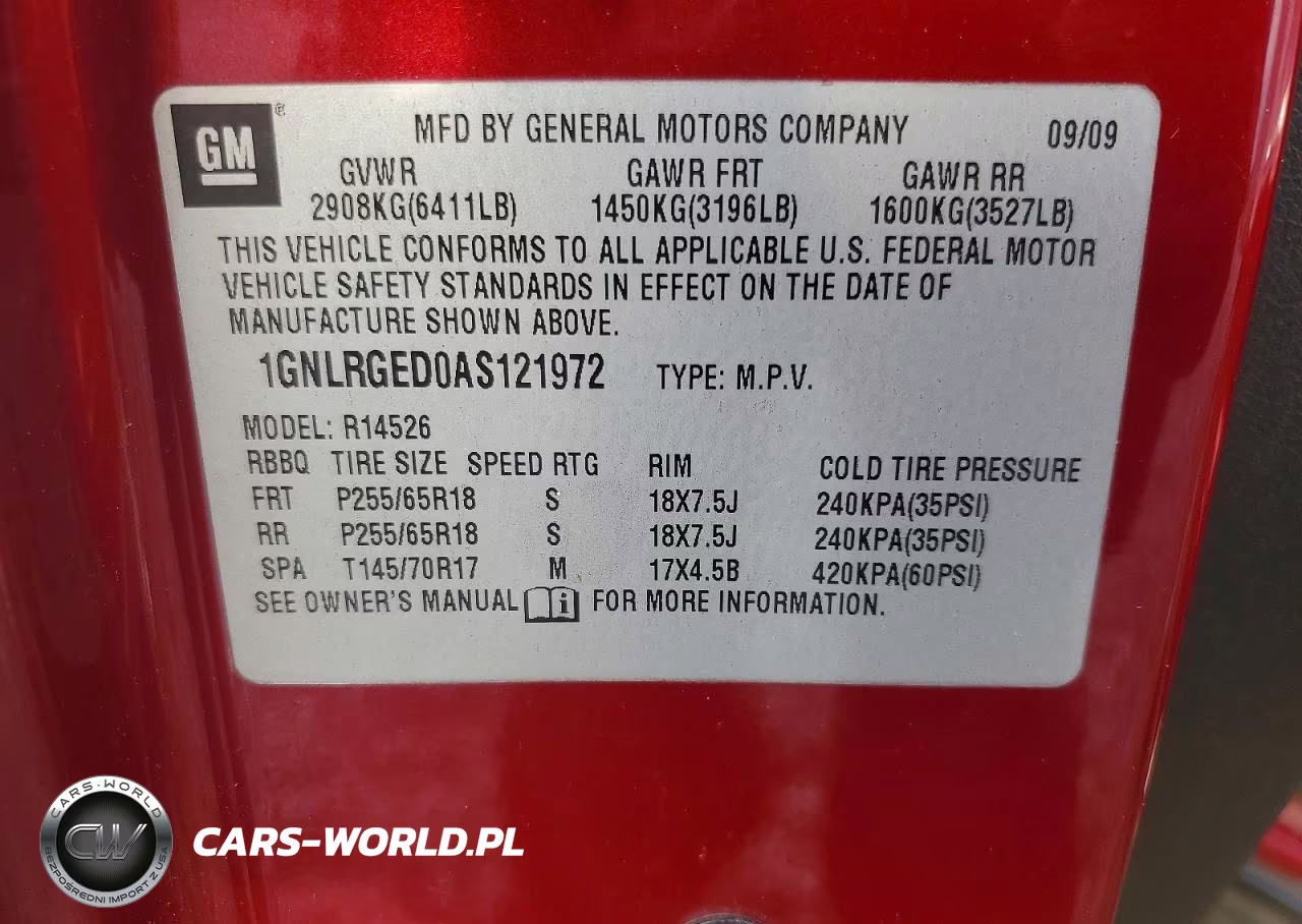 2010 Chevrolet Traverse Lt VIN:1GNLRGED0AS121972 - 13