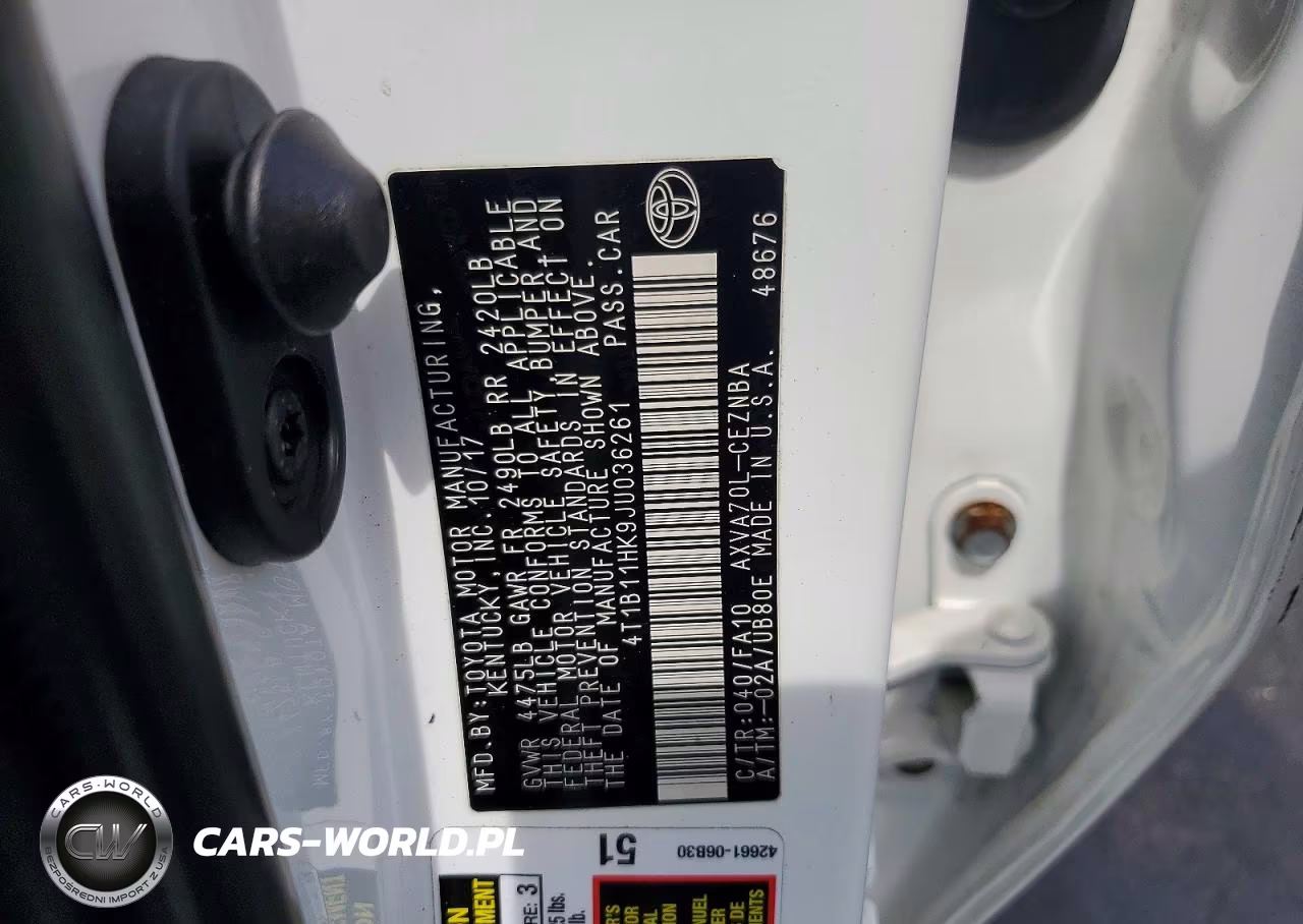 2018 Toyota Camry Le VIN:4T1B11HK9JU036261 - 13