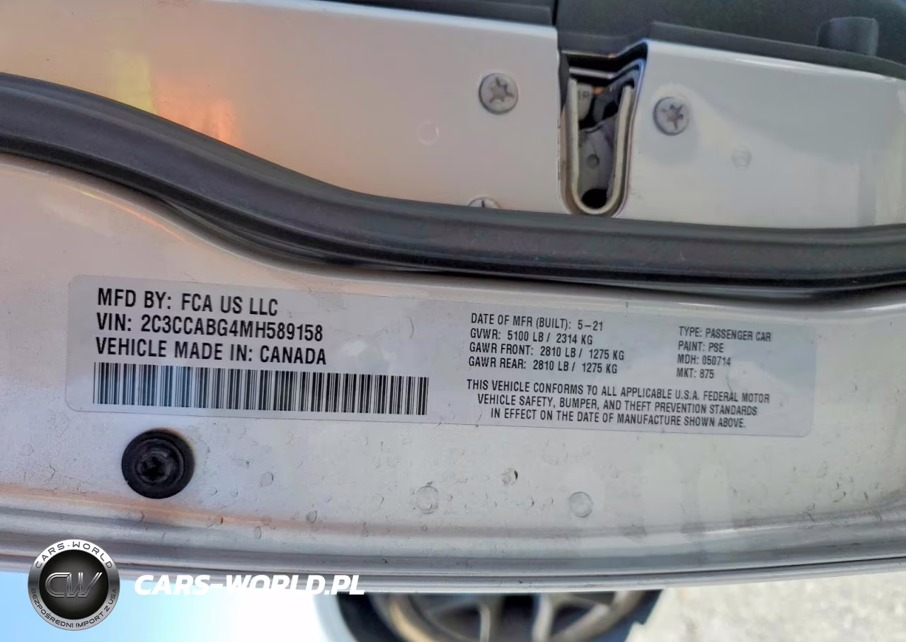 2021 Chrysler 300 S VIN:2C3CCABG4MH589158 - 13