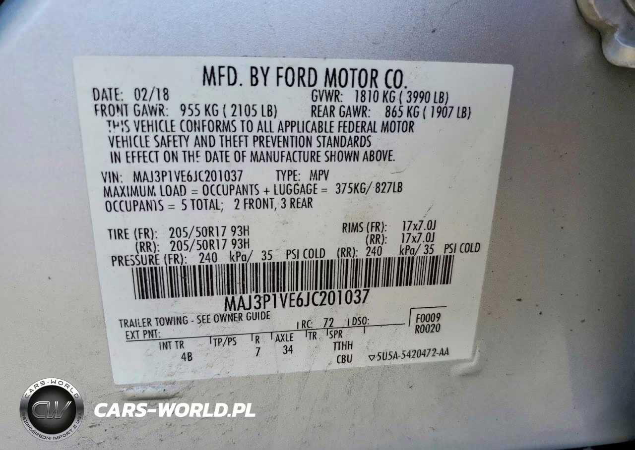 2018 Ford Ecosport Titanium VIN:MAJ3P1VE6JC201037 - 14