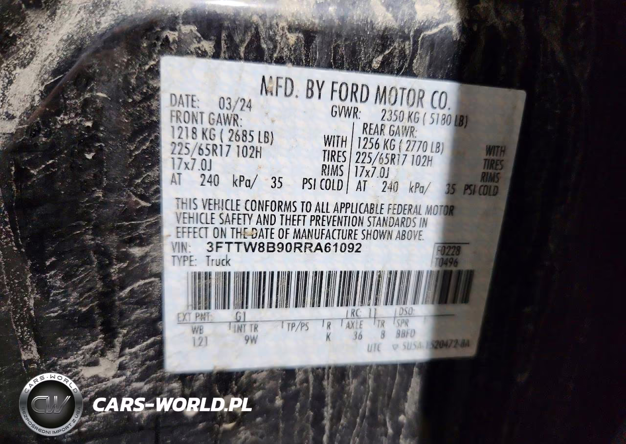 2024 Ford Maverick Xl VIN:3FTTW8B90RRA61092 - 13