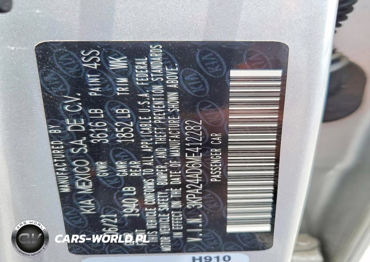 2021 Kia Rio Lx VIN:3KPA24AD6ME412282 - 13