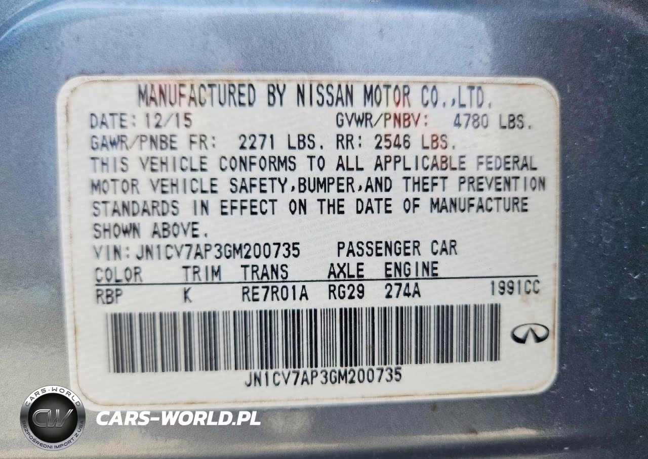 2016 Infiniti Q50 2.0T Premium VIN:JN1CV7AP3GM200735 - 13